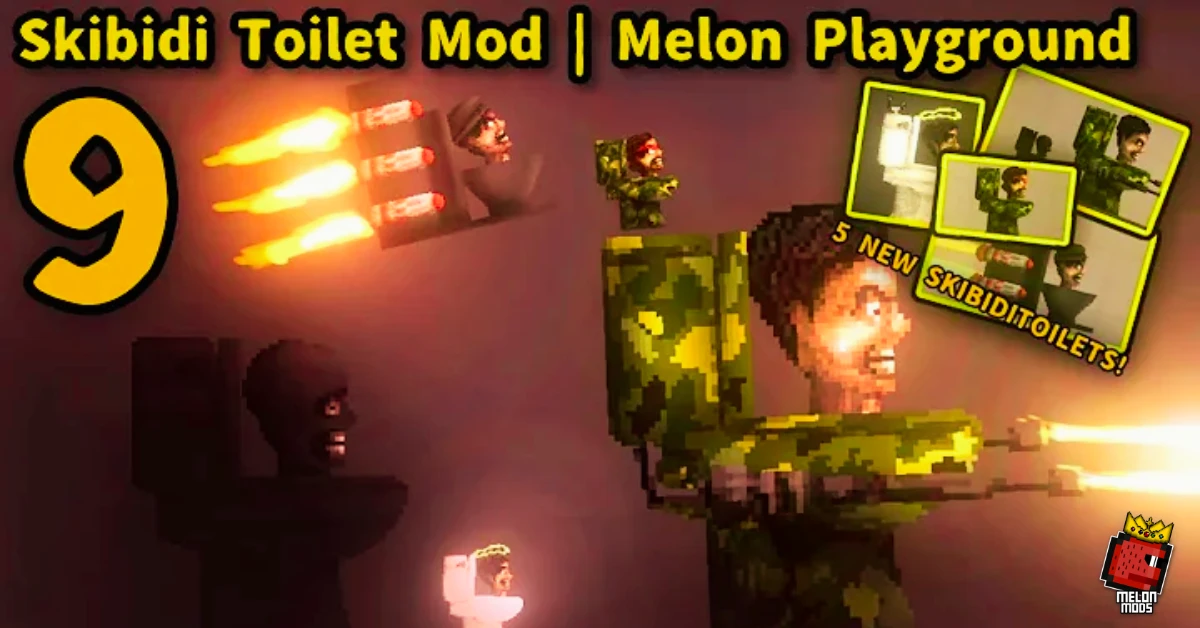 Camo Skibidi Toilets Melon Playground Mods 