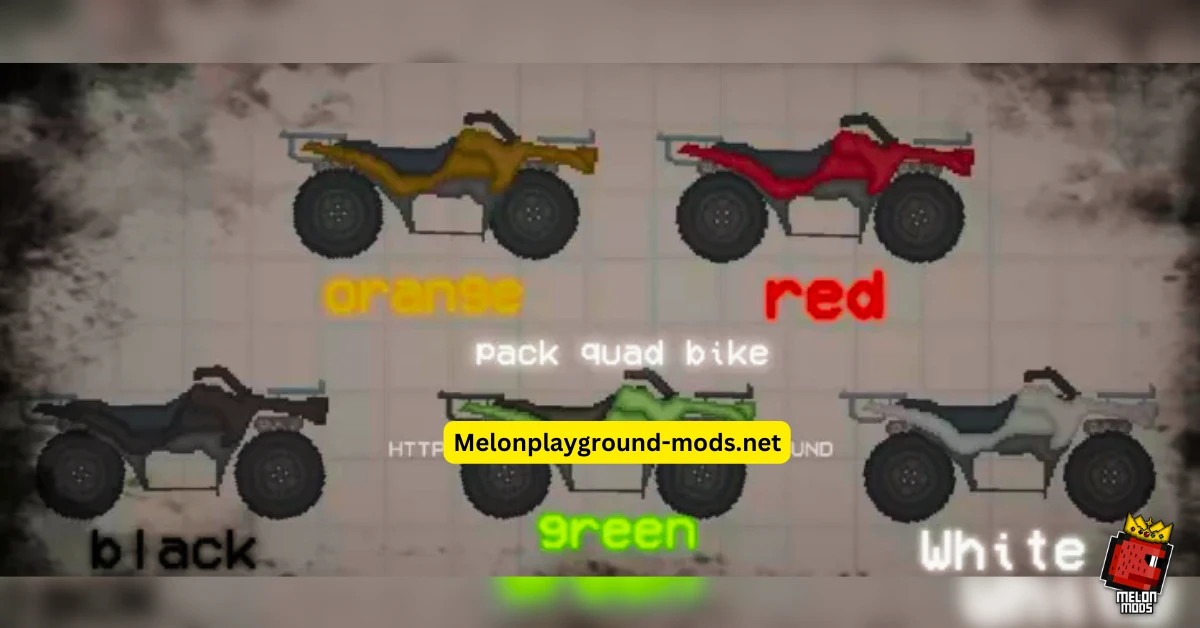Pack on multicolored ATVs for Melon Playground