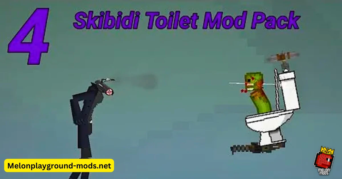 Skibidi Toilet v4 Part 4 Melon Playground Mods